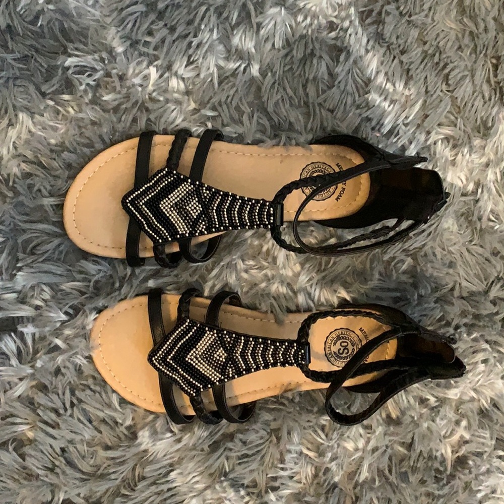 So beaded sandals